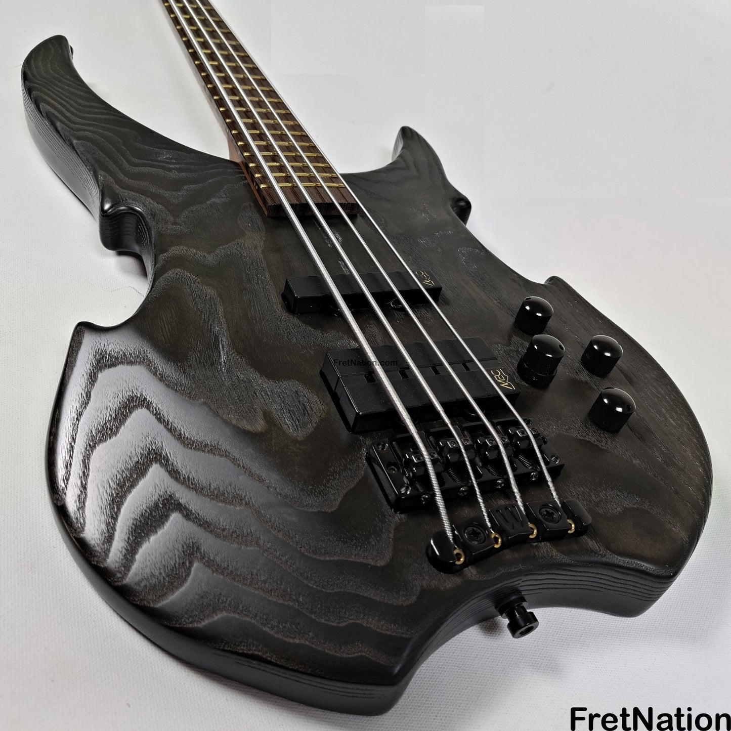 Fret Nation Warwick Vampyre Dark Lord 4-String Bass Black Ash - 11.74lbs K 138301-07 Pre-Owned