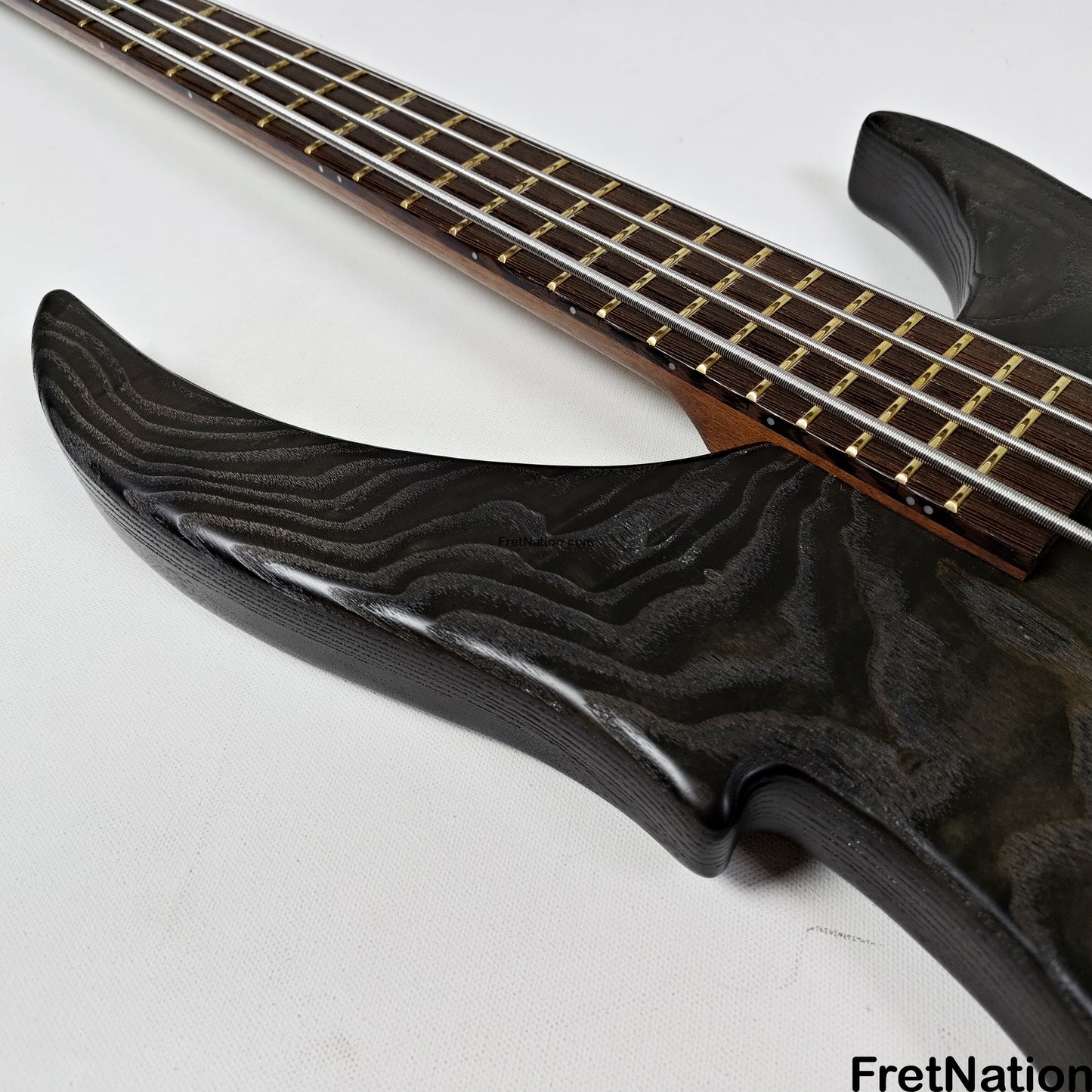 Fret Nation Warwick Vampyre Dark Lord 4-String Bass Black Ash - 11.74lbs K 138301-07 Pre-Owned