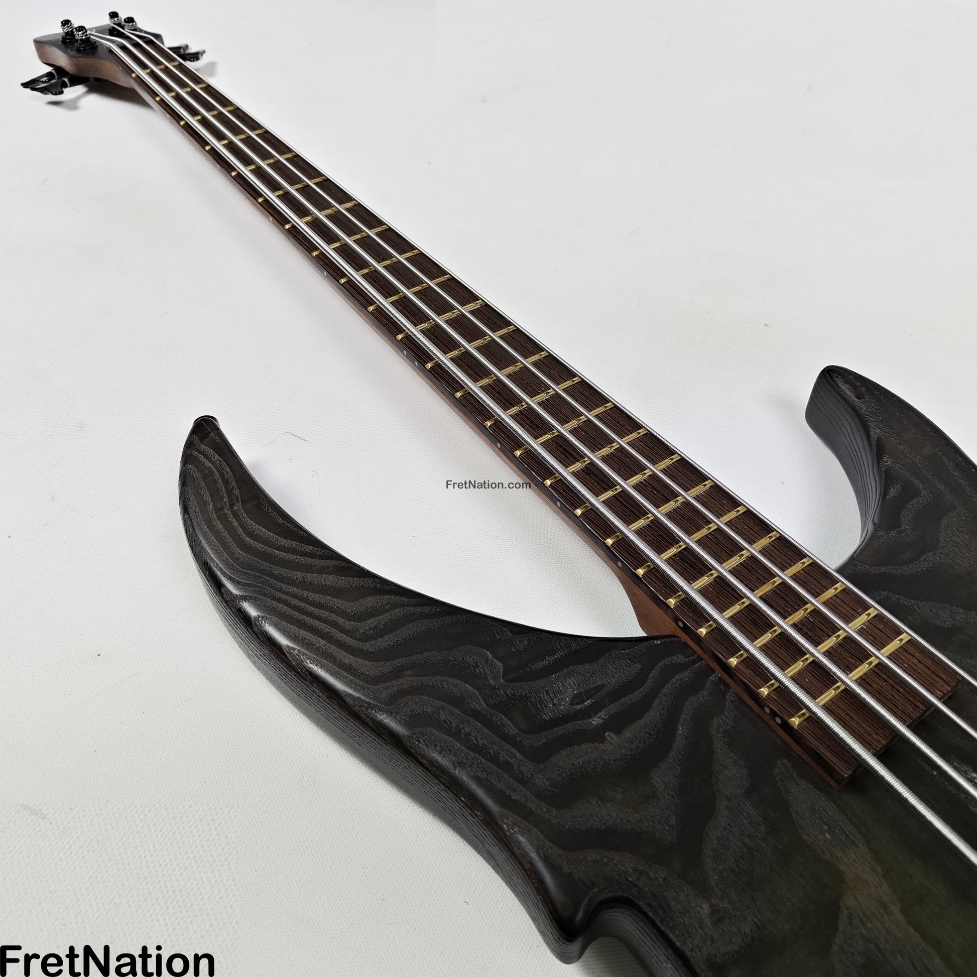Fret Nation Warwick Vampyre Dark Lord 4-String Bass Black Ash - 11.74lbs K 138301-07 Pre-Owned