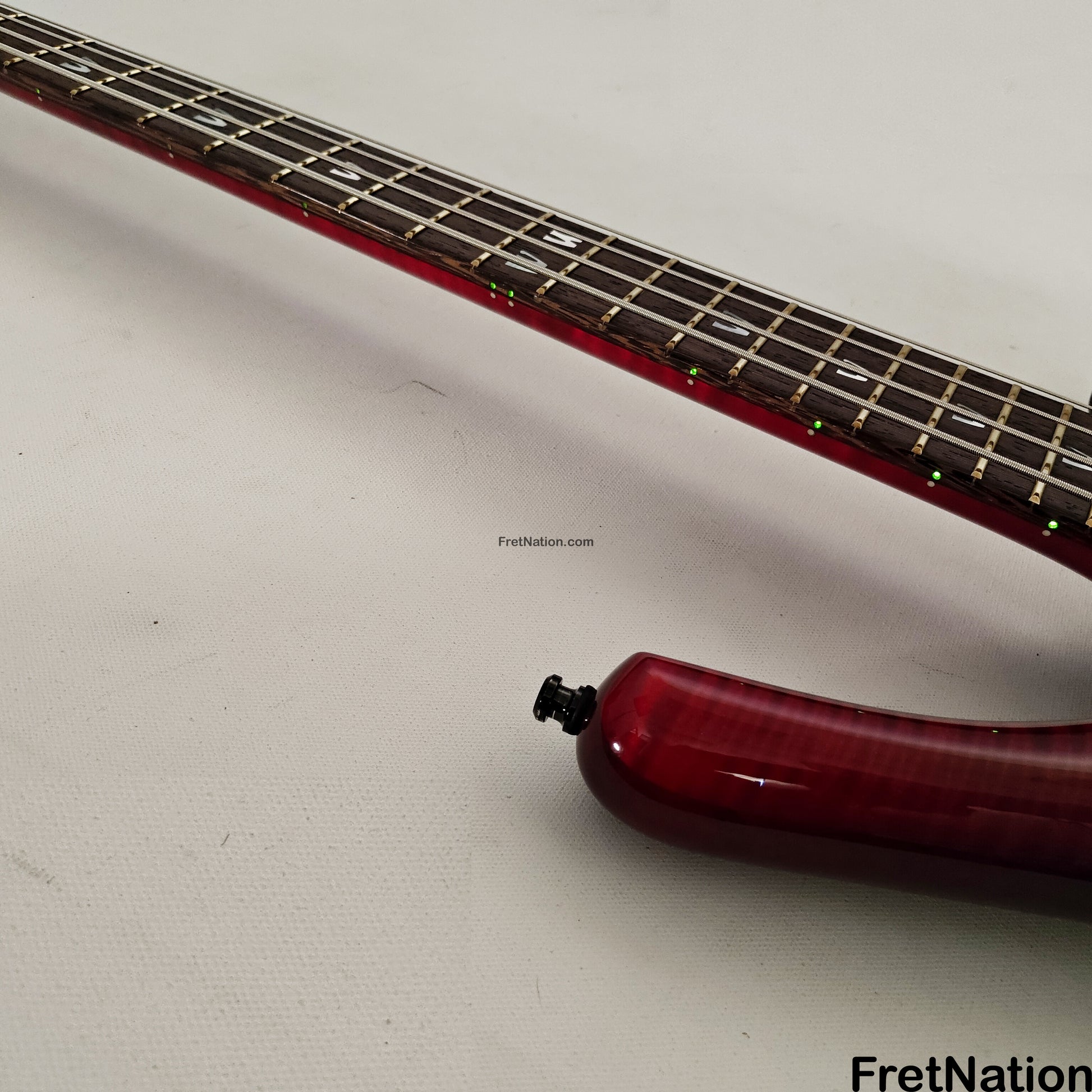 Fret Nation Warwick Infinity 4-String Bass Burgundy Red w/ LED's - 9.50lbs G 079241-00 Pre-Owned