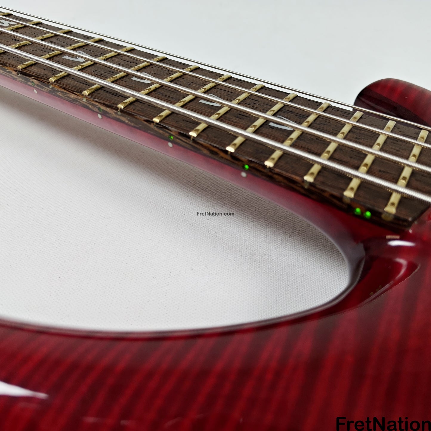 Fret Nation Warwick Infinity 4-String Bass Burgundy Red w/ LED's - 9.50lbs G 079241-00 Pre-Owned