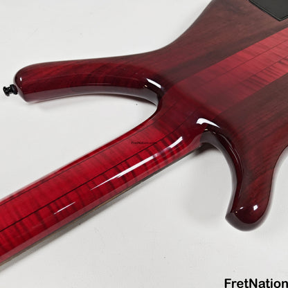 Fret Nation Warwick Infinity 4-String Bass Burgundy Red w/ LED's - 9.50lbs G 079241-00 Pre-Owned