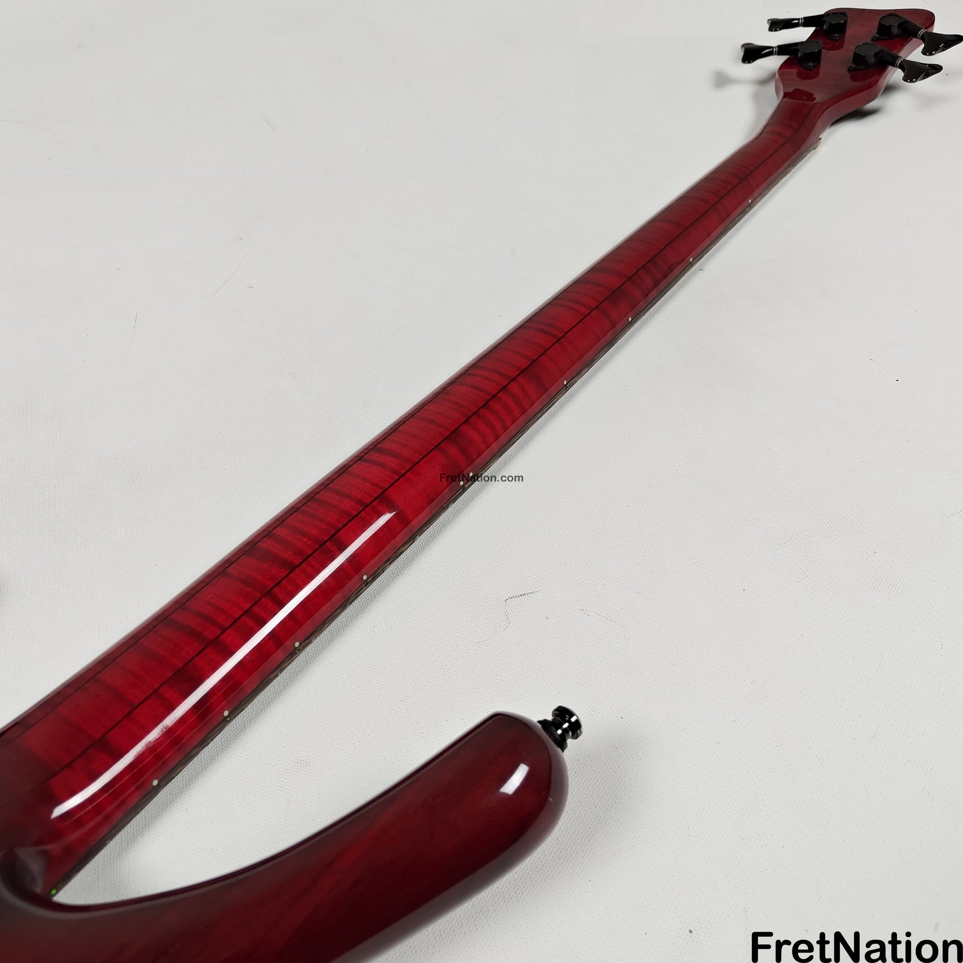 Fret Nation Warwick Infinity 4-String Bass Burgundy Red w/ LED's - 9.50lbs G 079241-00 Pre-Owned