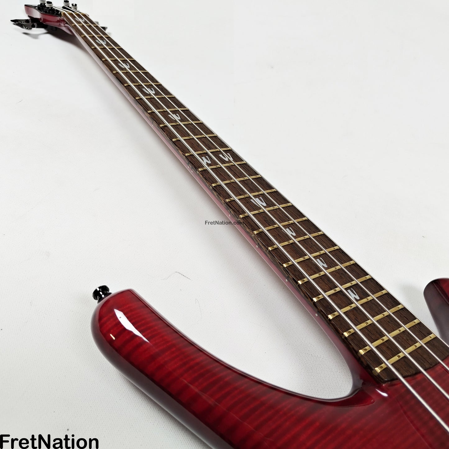 Fret Nation Warwick Infinity 4-String Bass Burgundy Red w/ LED's - 9.50lbs G 079241-00 Pre-Owned