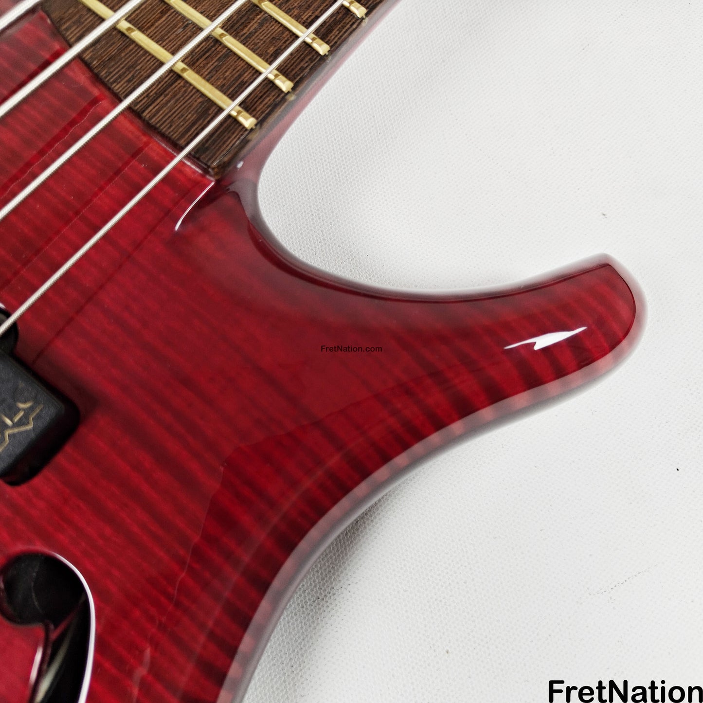 Fret Nation Warwick Infinity 4-String Bass Burgundy Red w/ LED's - 9.50lbs G 079241-00 Pre-Owned
