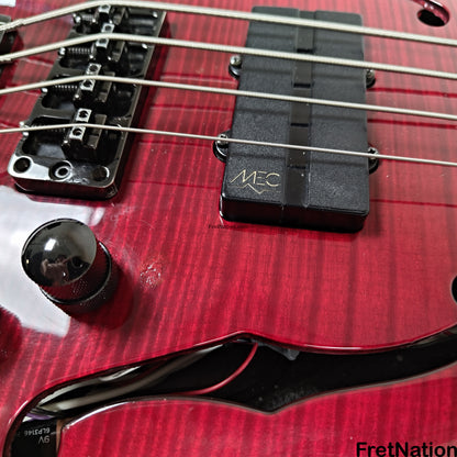 Fret Nation Warwick Infinity 4-String Bass Burgundy Red w/ LED's - 9.50lbs G 079241-00 Pre-Owned