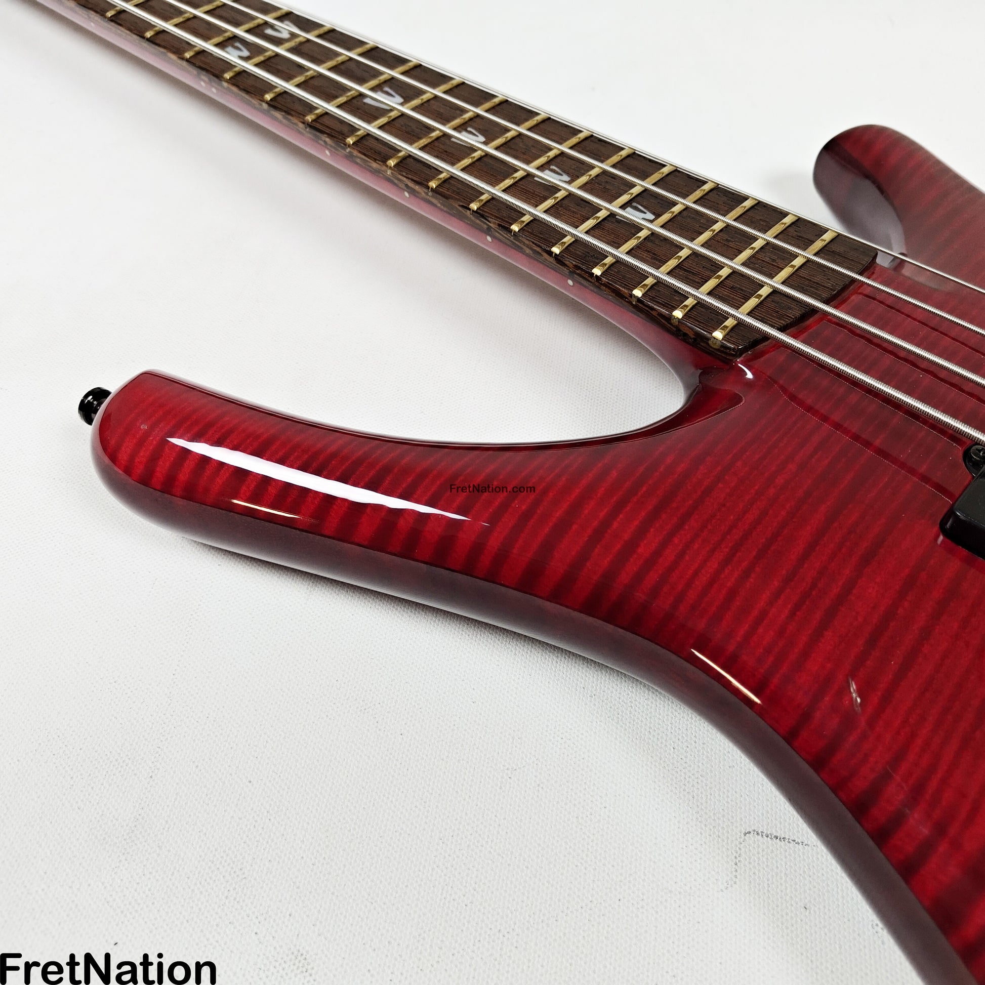 Fret Nation Warwick Infinity 4-String Bass Burgundy Red w/ LED's - 9.50lbs G 079241-00 Pre-Owned