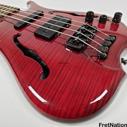 Fret Nation Warwick Infinity 4-String Bass Burgundy Red w/ LED's - 9.50lbs G 079241-00 Pre-Owned