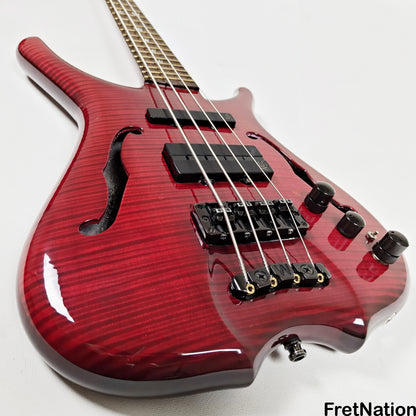 Fret Nation Warwick Infinity 4-String Bass Burgundy Red w/ LED's - 9.50lbs G 079241-00 Pre-Owned