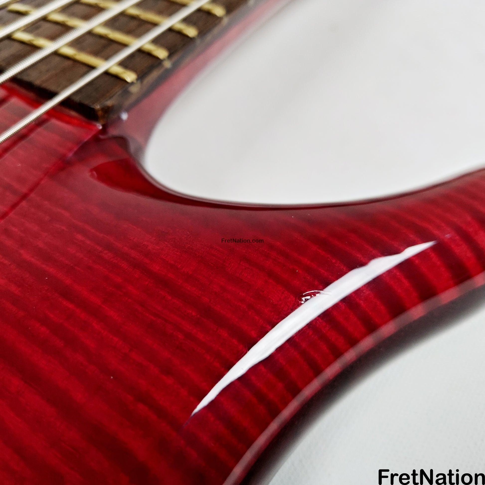 Fret Nation Warwick Infinity 4-String Bass Burgundy Red w/ LED's - 9.50lbs G 079241-00 Pre-Owned
