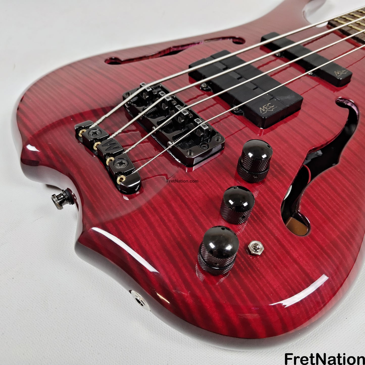 Fret Nation Warwick Infinity 4-String Bass Burgundy Red w/ LED's - 9.50lbs G 079241-00 Pre-Owned
