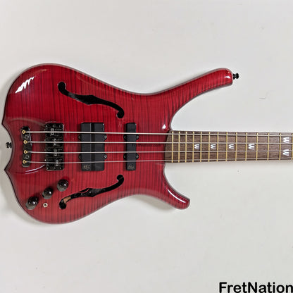 Fret Nation Warwick Infinity 4-String Bass Burgundy Red w/ LED's - 9.50lbs G 079241-00 Pre-Owned