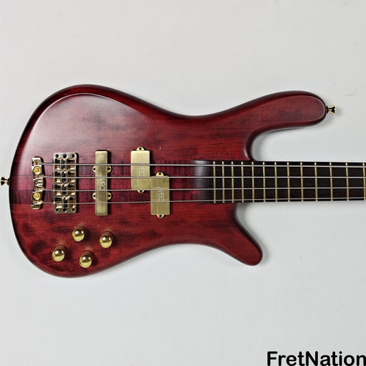 Warwick Teambuilt GPS Streamer Stage 1 4-String Bass Burgundy Red w/ Upgrades - 8.50lbs #L 010829-22 Pre-Owned