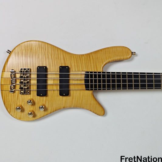 Fret Nation Warwick MasterBuilt Custom Shop Streamer Stage 1 4-String Bass Flamed - 8.66lbs L 162703-17 Pre-Owned