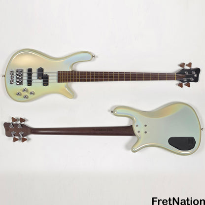 Fret Nation Warwick CustomShop Streamer LX 4-String Bass White Pearl Glow-In-The-Dark 9.90lbs F-161362-15 - Pre-Owned