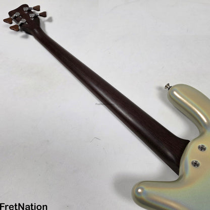 Fret Nation Warwick CustomShop Streamer LX 4-String Bass White Pearl Glow-In-The-Dark 9.90lbs F-161362-15 - Pre-Owned