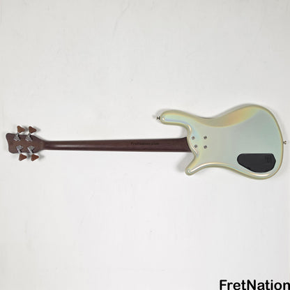 Fret Nation Warwick CustomShop Streamer LX 4-String Bass White Pearl Glow-In-The-Dark 9.90lbs F-161362-15 - Pre-Owned