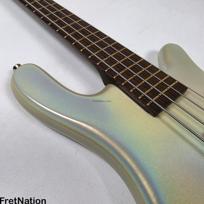 Fret Nation Warwick CustomShop Streamer LX 4-String Bass White Pearl Glow-In-The-Dark 9.90lbs F-161362-15 - Pre-Owned