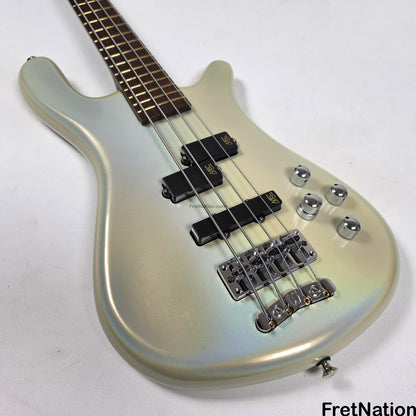 Fret Nation Warwick CustomShop Streamer LX 4-String Bass White Pearl Glow-In-The-Dark 9.90lbs F-161362-15 - Pre-Owned