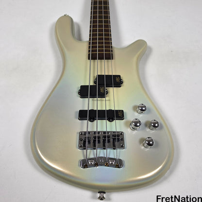 Fret Nation Warwick CustomShop Streamer LX 4-String Bass White Pearl Glow-In-The-Dark 9.90lbs F-161362-15 - Pre-Owned
