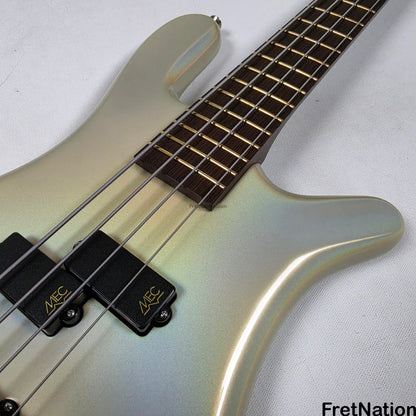 Fret Nation Warwick CustomShop Streamer LX 4-String Bass White Pearl Glow-In-The-Dark 9.90lbs F-161362-15 - Pre-Owned