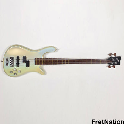 Fret Nation Warwick CustomShop Streamer LX 4-String Bass White Pearl Glow-In-The-Dark 9.90lbs F-161362-15 - Pre-Owned