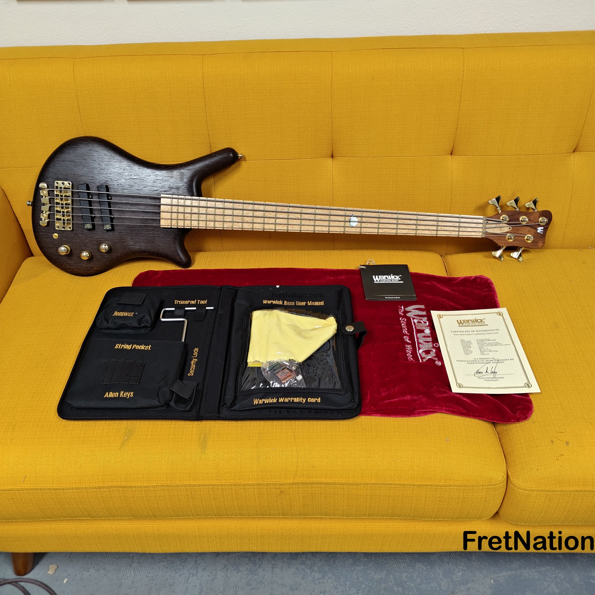 Fret Nation Warwick MasterBuilt Custom Shop Thumb Bolt-On XL 5-String Bass 35" Scale - 10.72lbs D 162386-17 Pre-Owned