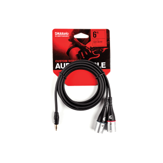 D'Addario D'Addario Custom Series 1/8 Inch to Dual XLR Audio Cable 6' - PW-MPXLR-06
