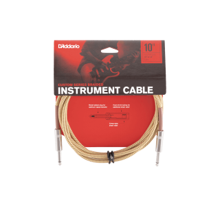 D'Addario D'Addario Custom Series Braided Instrument Cable 20' Tweed - PW-BG-20TW