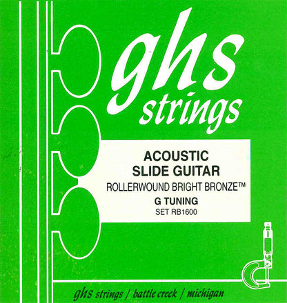 GHS Strings GHS Rollerwound Bright Bronze Resonator Guitar 06-String Set - 15-54 Regular RB1600