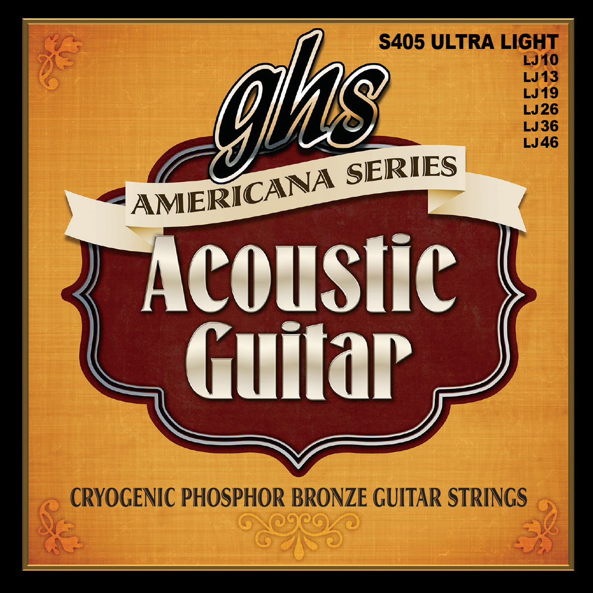 GHS Strings GHS Americana Phosphor Bronze Acoustic Guitar String Set - 10-46 Ultra Light S405