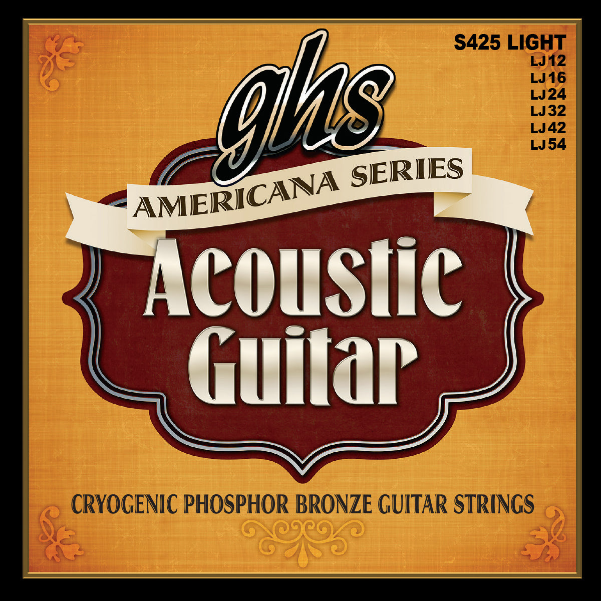 GHS Strings GHS Americana Phosphor Bronze Acoustic Guitar String Set - 12-54 Light S425