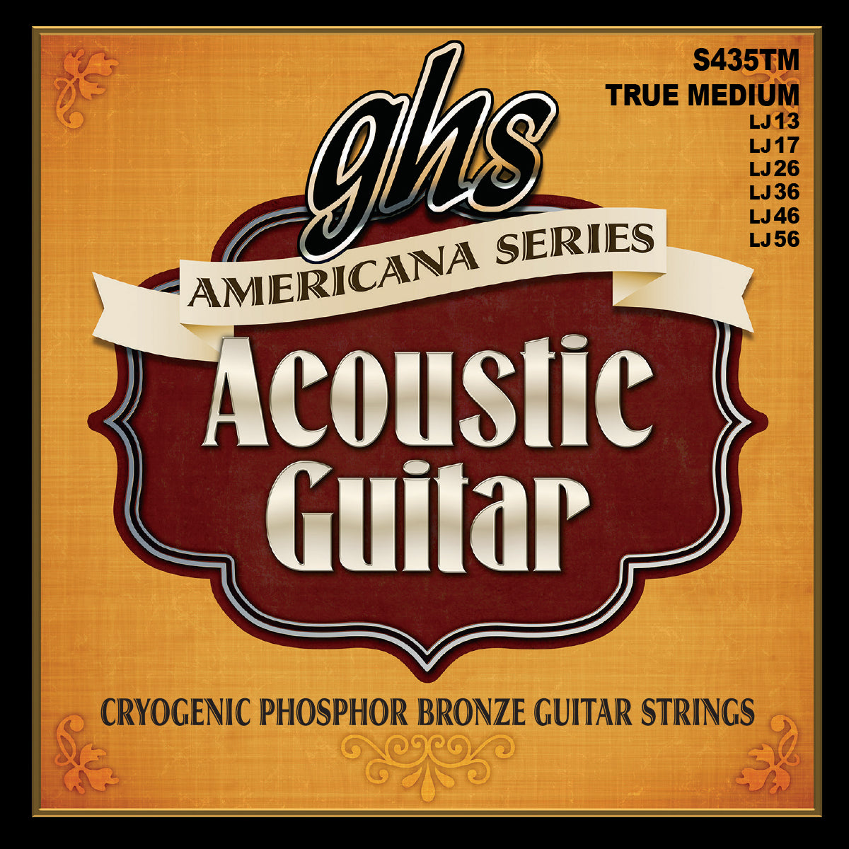 GHS Strings GHS Americana Phosphor Bronze Acoustic Guitar String Set - 13-56 True Medium S435TM