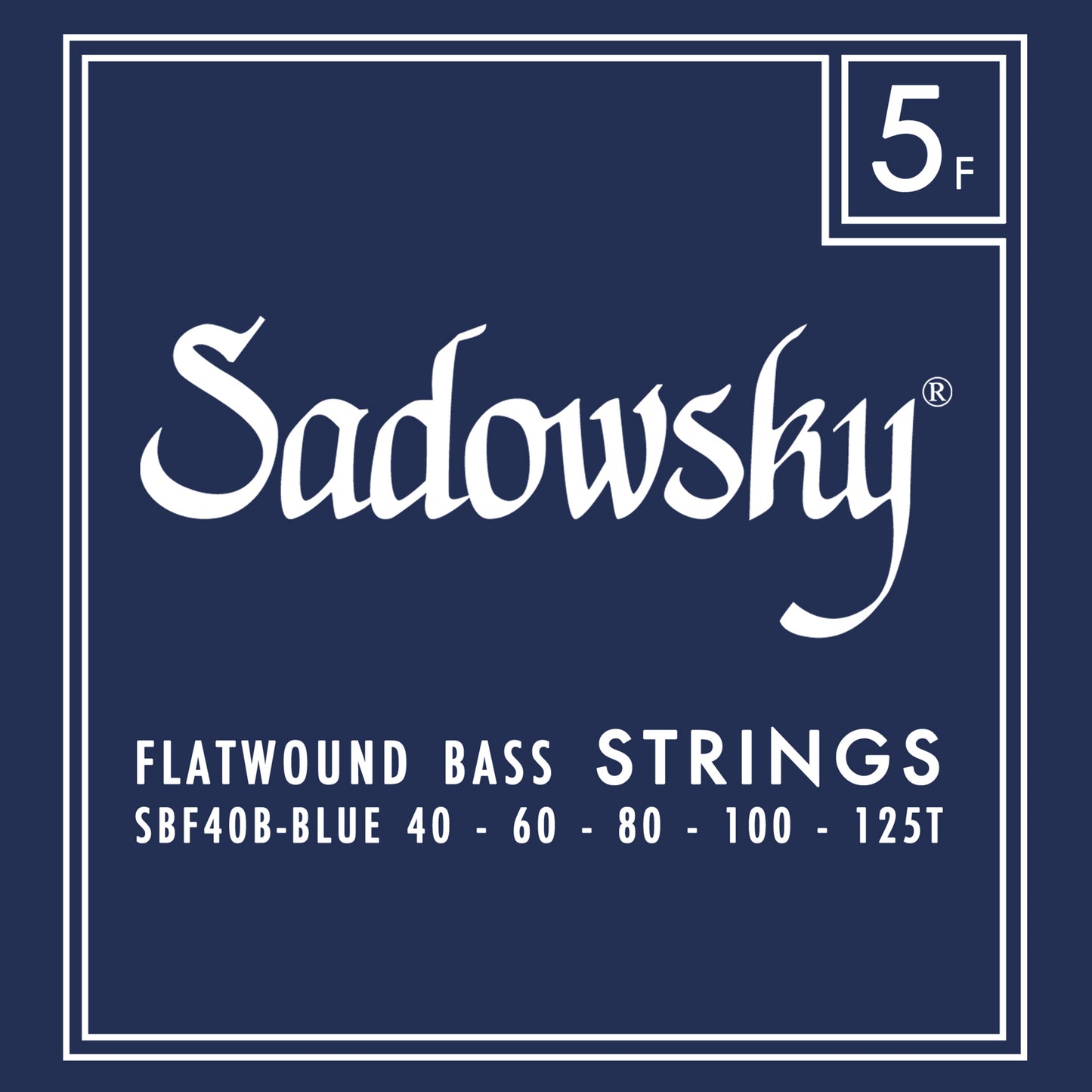 Sadowsky Sadowsky Blue Label Flatwound Bass String Set Long Scale - 5-String 40-125T SBF40B-BLU