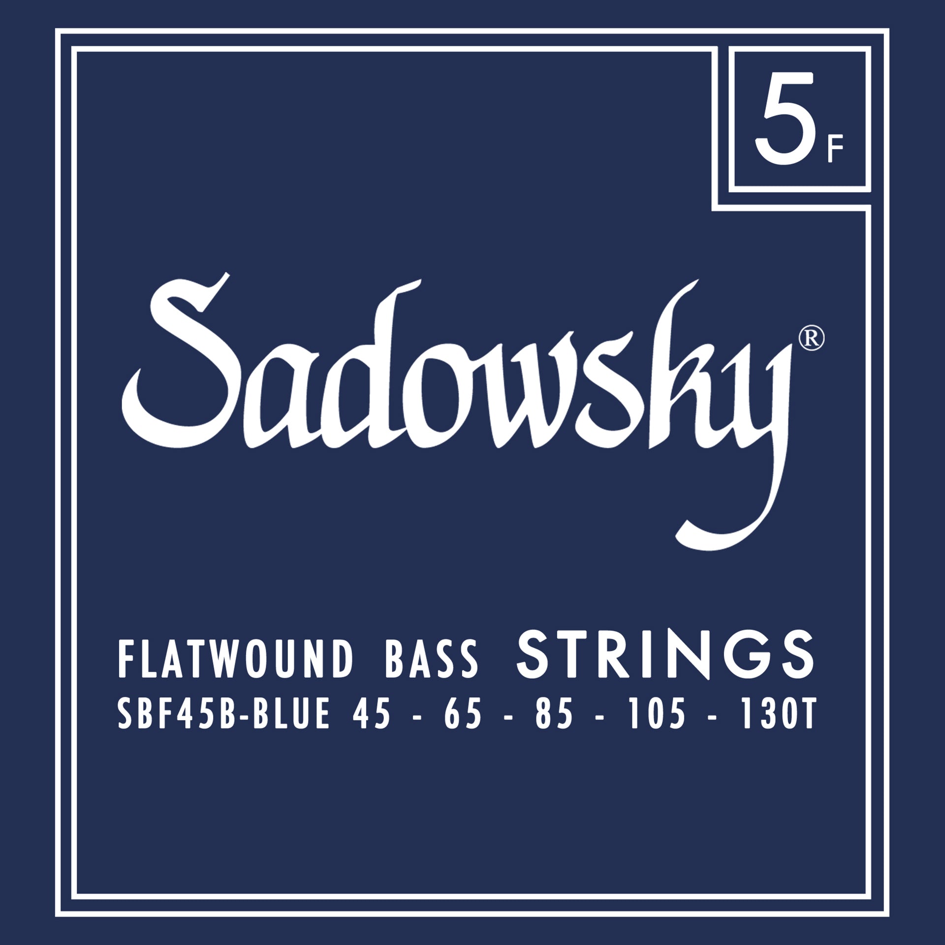 Sadowsky Sadowsky Blue Label Flatwound Bass String Set Long Scale - 5-String 45-130T SBF45B-BLU