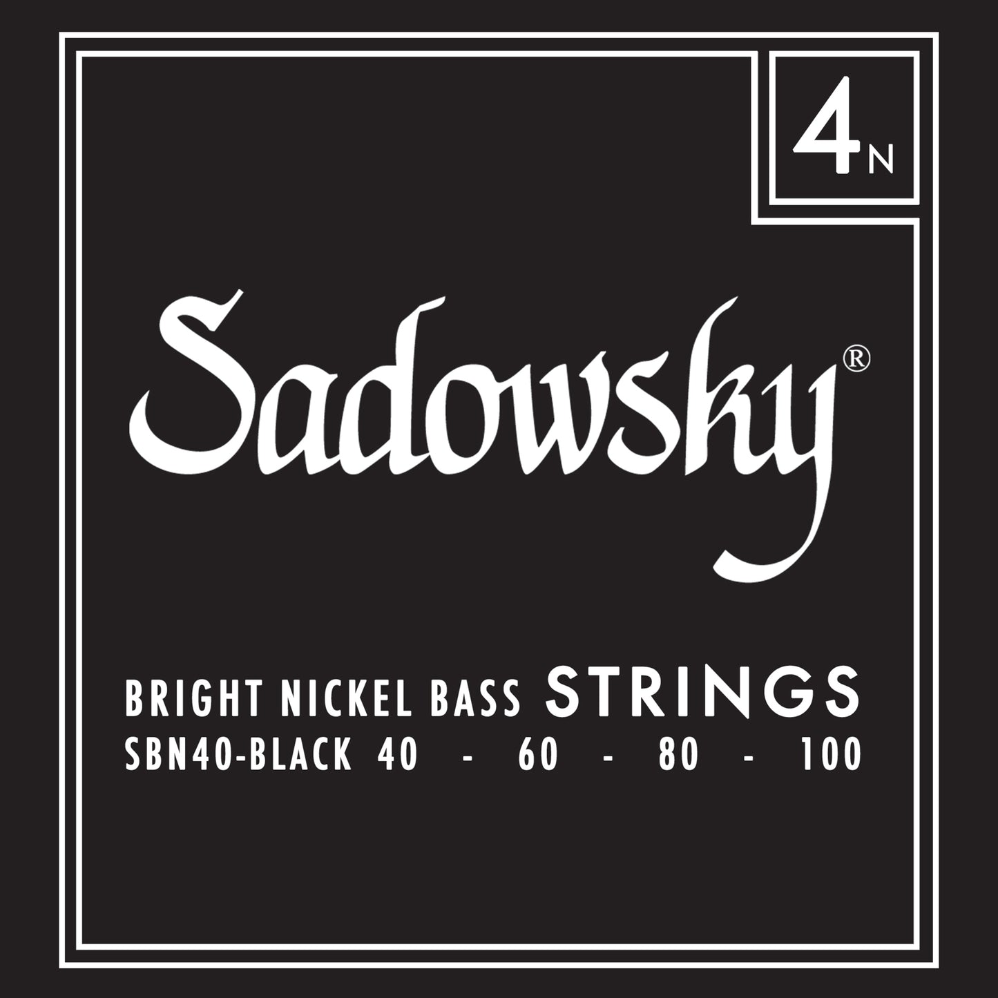 Sadowsky Sadowsky Black Label Nickel Plated Steel Bass String Set Long Scale - 4-String 40-100 SBN40-BLK