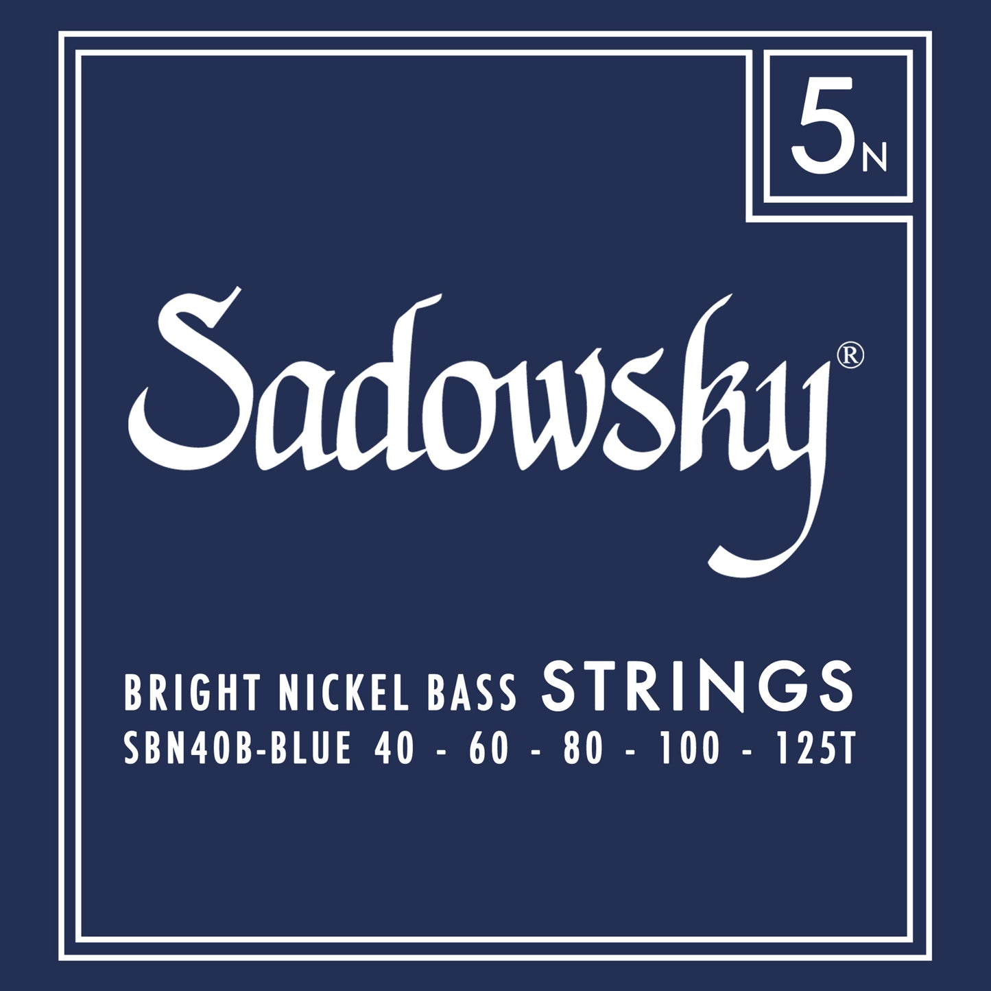 Sadowsky Sadowsky Blue Label Nickel Bass String Set Long Scale - 5-String 40-125T SBN40B-BLU