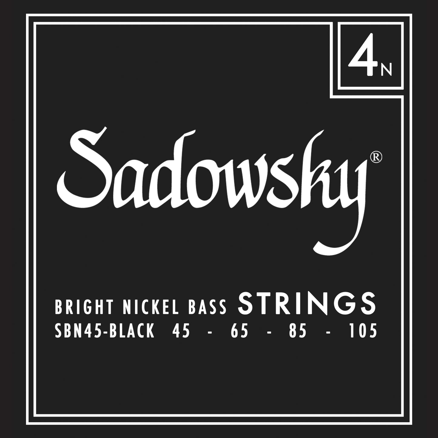 Sadowsky Sadowsky Black Label Nickel Plated Steel Bass String Set Long Scale - 4-String 45-105 SBN45-BLK