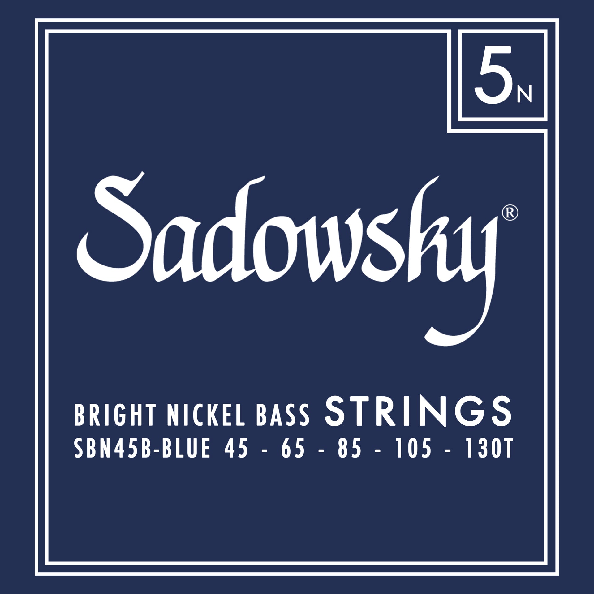 Sadowsky Sadowsky Blue Label Nickel Bass String Set Long Scale - 5-String 45-130T SBN45B-BLU