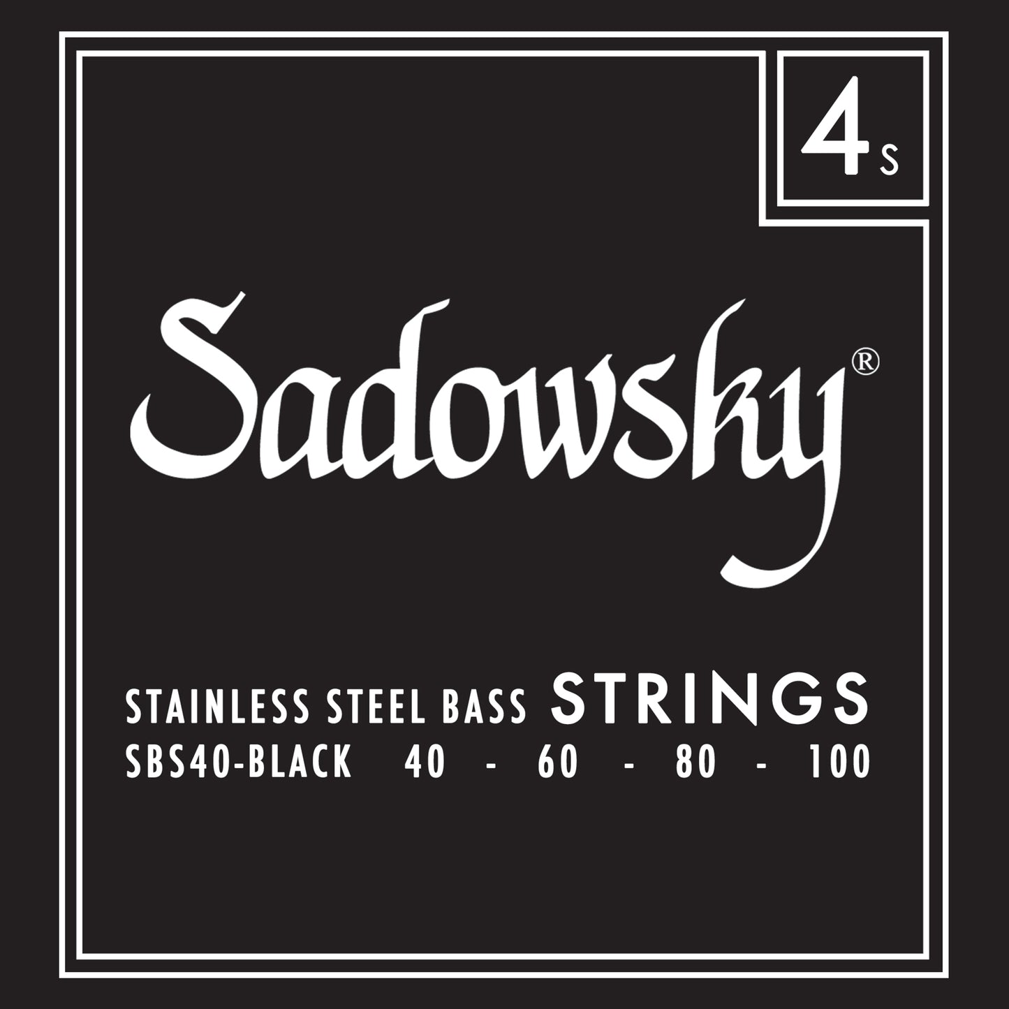 Sadowsky Sadowsky Black Label Stainless Steel Bass String Set Long Scale - 4-String 40-100 SBS40-BLK