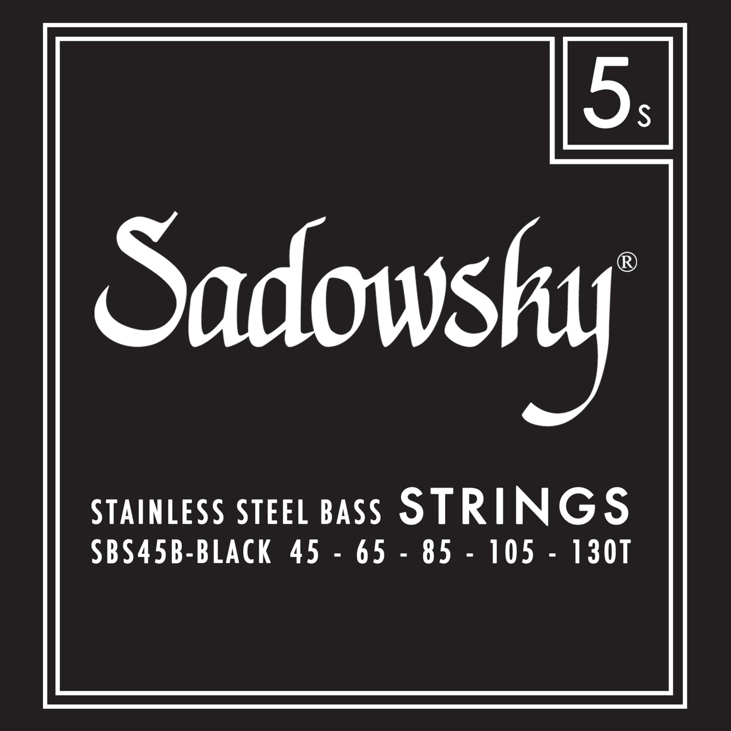 Sadowsky Sadowsky Black Label Stainless Steel Bass String Set Long Scale - 5-String 45-130T SBS45B-BLK