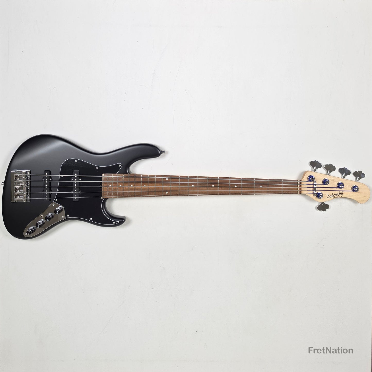 Sadowsky MetroLine Will Lee 22-Fret Solid Black Satin 5-String Bass 8.28lbs 3546#-23 22wl5