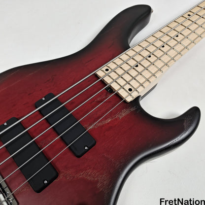 Fret Nation Sadowsky MetroLine Modern 24-Fret 5-String Bass - Burgundy Burst 8.06lbs 3650-23 - SML24MS5 41 ASH FR
