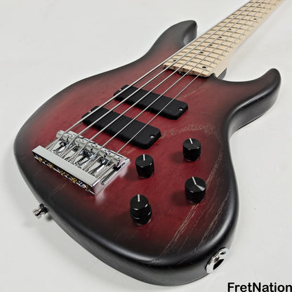 Fret Nation Sadowsky MetroLine Modern 24-Fret 5-String Bass - Burgundy Burst 8.06lbs 3650-23 - SML24MS5 41 ASH FR