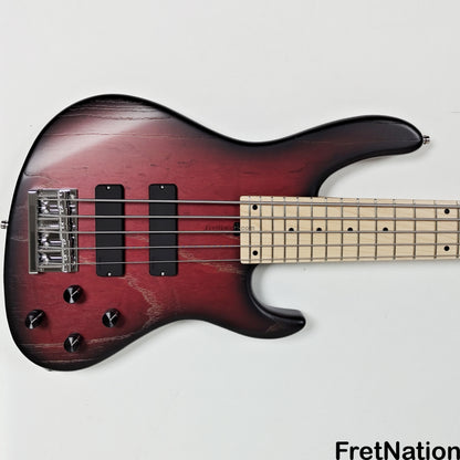 Fret Nation Sadowsky MetroLine Modern 24-Fret 5-String Bass - Burgundy Burst 8.06lbs 3650-23 - SML24MS5 41 ASH FR
