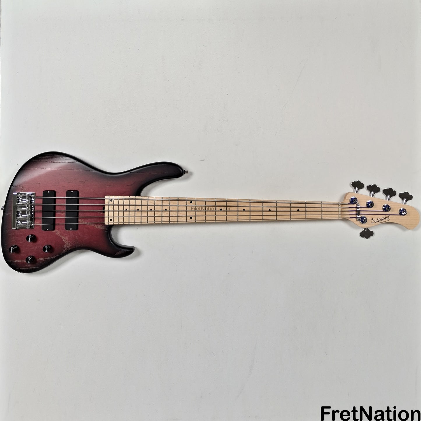 Fret Nation Sadowsky MetroLine Modern 24-Fret 5-String Bass - Burgundy Burst 8.06lbs 3650-23 - SML24MS5 41 ASH FR