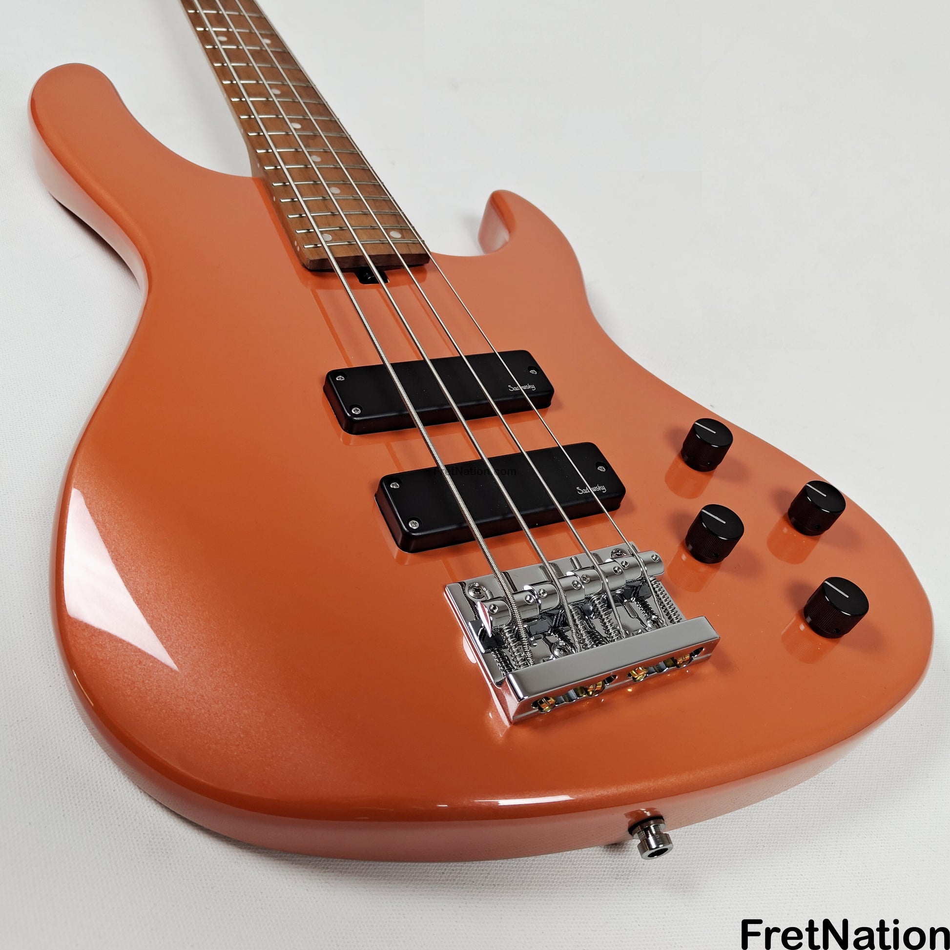 Sadowsky Sadowsky MetroExpress 24MS4 4-String Modern Bass - Solid Candy Apple Orange High Polish w/ Maple Fingerboard - 8.70lbs 0807-25