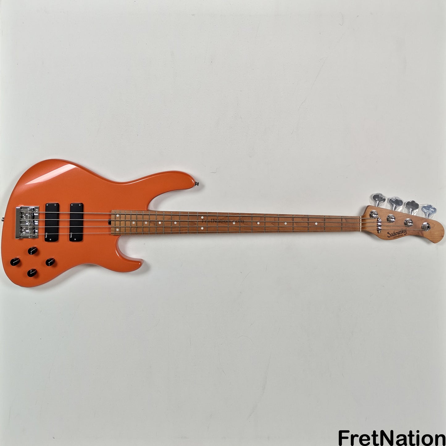 Sadowsky Sadowsky MetroExpress 24MS4 4-String Modern Bass - Solid Candy Apple Orange High Polish w/ Maple Fingerboard - 8.70lbs 0807-25