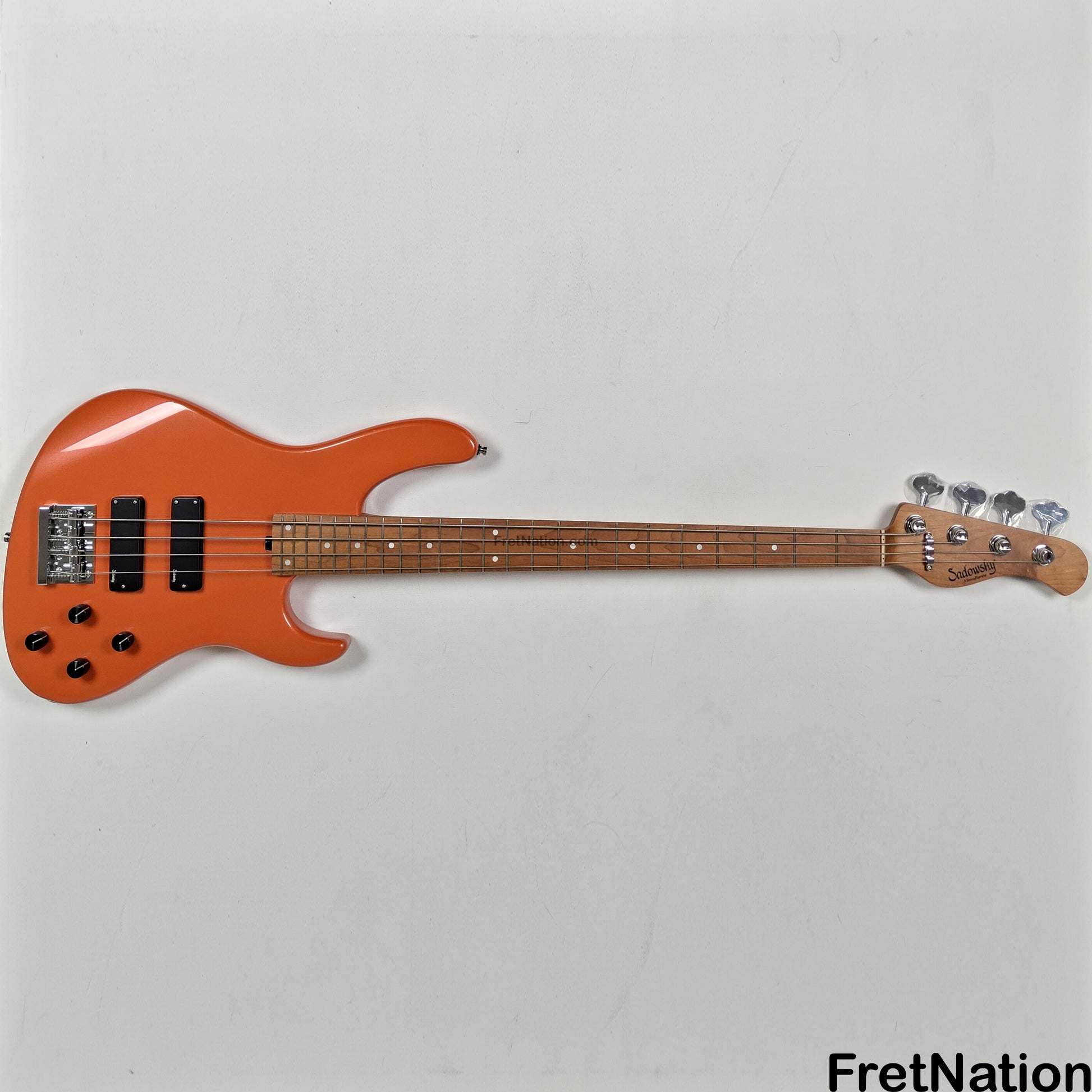 Sadowsky Sadowsky MetroExpress 24MS4 4-String Modern Bass - Solid Candy Apple Orange High Polish w/ Maple Fingerboard - 8.70lbs 0807-25