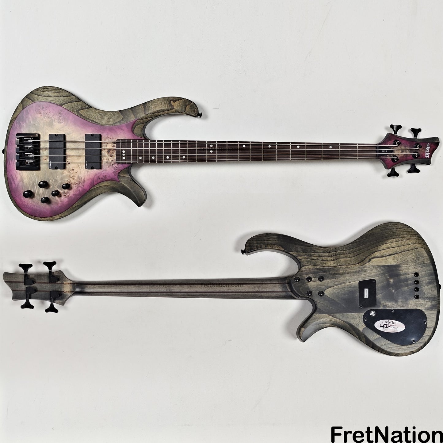 Fret Nation Schecter Riot-4 Aurora Burst 4-String Bass EMG PJX-CS - 8.62lbs IW24100179